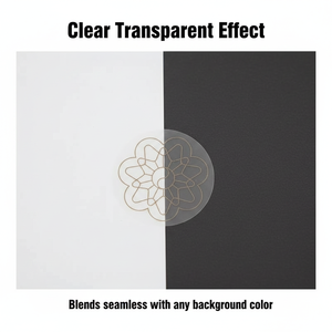 สติกเกอร์ลายแมนดาลาใส ทนทาน ผลิตจาก PVC ลอกออกง่าย ลายดอกไม้หยินหยาง สำหรับตกแต่ง - Product Image 4