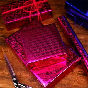 Haute qualité en gros 80g noël Laser papier tissu 43*300cm cadeau luxe personnalisé anniversaire emballage rouleau de papier d'emballage - Product Image 5