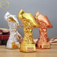 Nouvelle résine pour le trophée du ballon d'or et du meilleur buteur de football, personnalisable, gardien de but, tireur, compétition, champion, commémoration, Chine