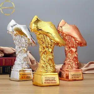 Nuevo Trofeo de Resina para Balón de Oro y Bota de Oro de Fútbol, Personalizado para Portero, Atacante, Campeón de Competición, Conmemorativo, China - Product Image 3