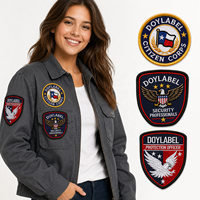 Badges brodés pour vêtements, écussons personnalisés avec logo d'usine, patchs brodés avec support thermocollant