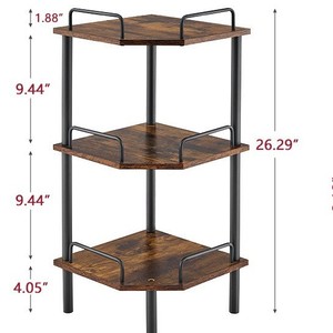 Wooden Bathroom Storage <b>Shelf</b> 33x15x85cm Standing Type Multifunctional Corner <b>Rack</b> For Toilet Paper And Toiletries - Product Image 2