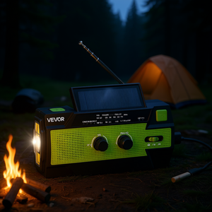 Radio météo d'urgence Vevor 4000mAh, solaire, manivelle, charge USB, lampe torche pour le camping en plein air - Product Image 2