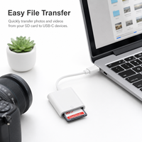 Lecteur de cartes SD TF USB C 2 en 1, adaptateur OTG pour ordinateur portable de type C, transfert de données de carte mémoire pour Windows MacOS
