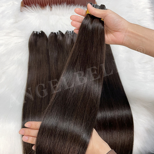 Extensions de cheveux I-Tip en cheveux humains naturels, 22 pouces 100g, invisibles pour fêtes <span class=keywords><strong>et</strong></span> mariages, noires, I-Tip doux, pour femmes - Product Image 6