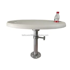 Outdoor White Marine Tea Table Boat Accessories Marine Pedestal Table Large Top