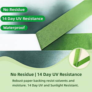 Alta adesivo resistente al calore fustellatura economica <span class=keywords><strong>carta</strong></span> crêpe forte viscosità nastro di mascheramento verde per <span class=keywords><strong>auto</strong></span> verniciatura uso esterno - Product Image 3
