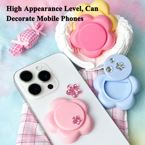 Support de téléphone adhésif personnalisé avec logo, motif fleur, baume à lèvres, Griptok, support de téléphone 2-en-1 Kawaii avec prise <span class=keywords><strong>pop</strong></span>-up - Product Image 2