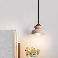 Lustre suspendu Wabi Sabi en travertin jaune, style Art déco, avec LED blanc chaud, pour chambre à coucher, chevet, salle à manger, îlot