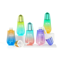 30 ml 50 ml euro bouton poussoir de luxe rose jaune gel bleu huile de barbe prix compétitif flacon compte-gouttes