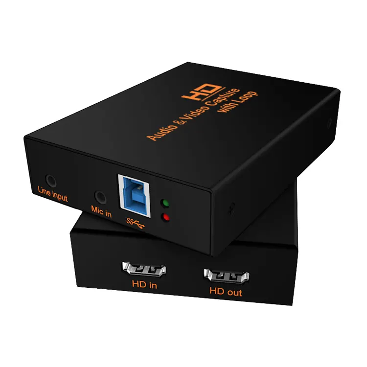 HD/F+MIC+Line IN to HD/F+USB3.0 audio video capture card 4k for teaching recording,medical imaging