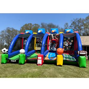 Juego Inflable de PVC para Fiestas Infantiles, Juego Deportivo de Carnaval con Personajes de Dibujos Animados, Juego Interactivo 4 en 1 - Product Image 1