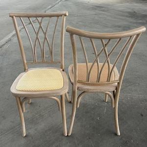 Offre spéciale chaise de banquet de fête d'événement de mariage en plein air chaise de salle à manger en plastique nordique empilable siège en rotin pour chambre salon - Product Image 3