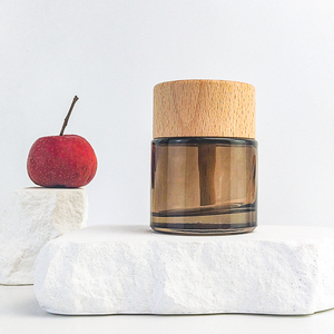 50ml Aroma Reed <strong>Diffuser</strong> Glass Bottle With <strong>Wooden</strong> Lid - Product Image 1
