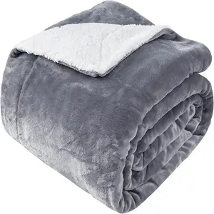 Coperta sherpa coperta in pile regina con felpa con cappuccio coperta sherpa