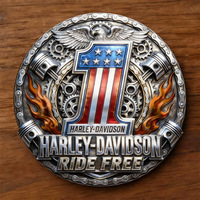 Pièce commémorative Davidson Riding, Médaille de la Liberté américaine pour motards, Pièce en fer à relief, Fabriquée en Chine, Uniquement pour l'Amérique