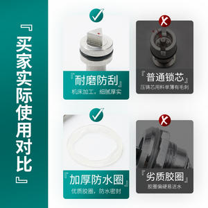 Cerradura de Lengüeta Giratoria de Acero Inoxidable de Cuatro Esquinas de un Solo Lado para Cajas de Distribución de Energía al Aire Libre, Equipos de Baterías de Litio - Product Image 5