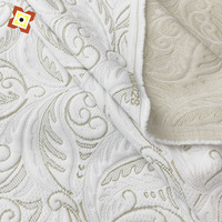 Tissu tricoté jacquard en fibre de bambou avec motif teint en fil pour matelas et oreillers