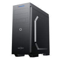 Boîtier d'ordinateur GAMEMAX Dark Silent Steel en plastique, format ATX Mid Tower, design anti-bruit des ventilateurs, 7 emplacements d'extension pour système PC de jeu