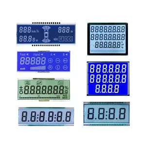 Low Power High Contrast Silk Printing Color Segment Va Lcd Module Customize Size Round Va Segment LCD For Speedometer Display