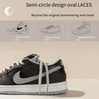 Lacets demi-cercles ovales en polyester multicolore de haute qualité avec bretelles en métal en plastique lacet de chaussures personnalisé