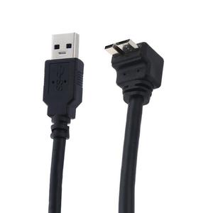 สายเคเบิล USB 3.0 แบบตัวผู้ชนิด A ไปยังตัวผู้ชนิด Micro B แบบมุมฉาก 90 องศา สำหรับฮาร์ดไดรฟ์ภายนอก สายเคเบิล MICRO B USB 3.0 - Product Image 1