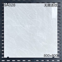 Carreaux de mur et de sol en porcelaine effet marbre veiné continu brillant 800x800 pour intérieur de villa