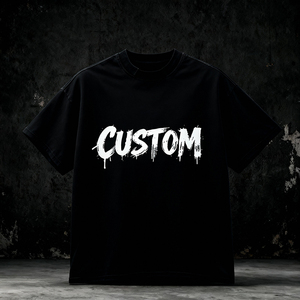 Camiseta de Manga Corta Extra Grande para Hombre, Personalizable con Etiqueta Privada, Camiseta Básica de Algodón de Material Grueso - Product Image 1
