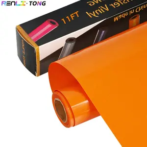 T shirt baskı için renlitong vinil kağıt pvc parlak yapışkan ısı transferi vinil neon ısı transferi vinil ile gömlek için