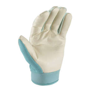 Profesional para mujer azul corto cuero de vaca Spandex costura neopreno nudillo Flexible agua espina prueba jardín guantes - Product Image 2