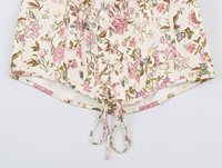 TAOP&ZA Style européen et américain 26 Automne Nouvelle collection de vêtements pour femmes Robe courte à imprimé floral polyvalente sans bretelles 5063803 7824393