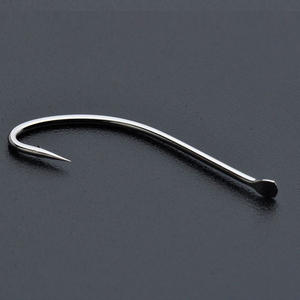 200 pièces crochet de poisson en acier à haute teneur en carbone avec appâts vivants à barbe pour lac d'eau douce et rivière noir de carbone pour la position du ruisseau - Product Image 1