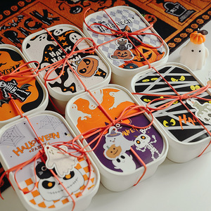 Ensemble de bougies d'Halloween en mélange de soja motif <span class=keywords><strong>citrouille</strong></span> mignonnes, idéal pour les détaillants de produits de fêtes, vente en gros, conforme REACH - Product Image 1