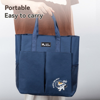 Deli 73155A sac de tutoriel d'impression de motif de chien mignon pour les écoliers sac de livre à main de grande capacité 48 pièces par ensemble de Carton