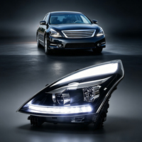Ensemble de phares LED pour Nissan Teana Altima J32 2008-2012, yeux d'ange, lentille de projecteur bi-xénon, DRL, clignotant séquentiel