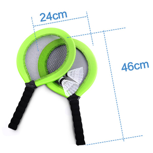 Luckytoys Vợt Tennis mềm đồ chơi Junior thể thao lưới đàn hồi vải vui đôi Bộ nhựa Bảng vợt tennis đồ chơi - Product Image 1