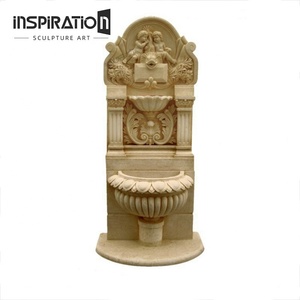 Fontaine d'eau à <span class=keywords><strong>3</strong></span> niveaux de conception personnalisée pour jardin de parc central extérieur en pierre moulée - Product Image 4
