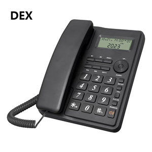 Khách sạn phòng khách phòng tắm văn phòng điện tiết kiệm DTMF/FSK người gọi ID tương thích 16 chữ số LCD hiển thị Analog điện thoại - Product Image 1