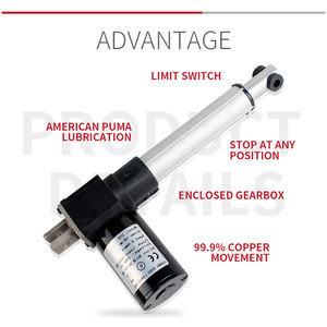 Actuador lineal eléctrico para <span class=keywords><strong>silla</strong></span> Dental, 12V, 24V, 10-1250mm, 5/10 mm/s, IP54, 2200N, 3000N, 6000N, para sillas reclinables - Product Image 4