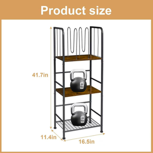 3-Tier Freestanding <b>Corner</b> Iron Rectangle Towel Rack for Bathroom Multi-Purpose Bath & Home Storage Rack - Product Image 5