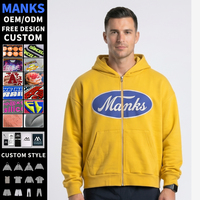 Sweat-shirts à capuche personnalisés avec logo, fermeture éclair, broderie, coupe oversize, vêtements de sport, gym, entraînement, fitness, sweat-shirt de luxe pour hommes