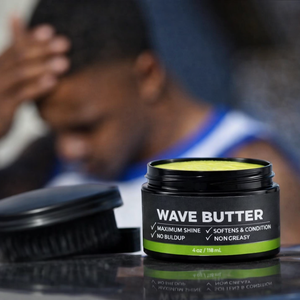 Graisse pour cheveux Private Label Wave pour hommes |   Beurre de karité et mandarine |   Brillance maximale, après-shampoing non gras pour les ondulations 360 - Product Image 2