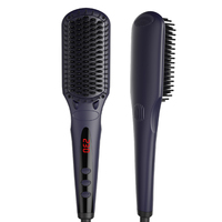 Brosse lissante professionnelle portable, chauffage rapide PTC, ionique, 450F, peigne lisseur pour cheveux