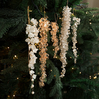 Perles de glace en plastique transparentes en forme de goutte d'eau pour Noël, décorations suspendues pour arbre, guirlande de lustre, pendentifs, décorations d'hiver pour fêtes et maison