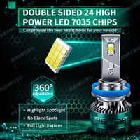 Nouveauté K9 voiture ampoules de phares LED H1 H3 H7 H11 6000K ampoules de phares 3570 puce 9005 9006 9012 système d'éclairage automatique