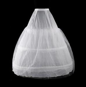 Ecowalson Womens 2 Layers Mesh 3 Hoops <strong>White</strong> Wedding Gridal Gown Dress Petticoat Elastic Waistband a Line <strong>Underskirt</strong> - Product Image 1