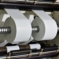 Rouleau d'étiquettes vierges en PP blanc brillant, résistant à l'eau et à l'huile, adhésif permanent, compatible laserjet, pour OKI 1050