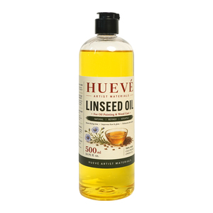 <span class=keywords><strong>Huile</strong></span> <span class=keywords><strong>de</strong></span> <span class=keywords><strong>lin</strong></span> pure HUEVE 500 ml, médium pour toile, pour <span class=keywords><strong>peinture</strong></span> à l'<span class=keywords><strong>huile</strong></span> et entretien du bois - Product Image 1