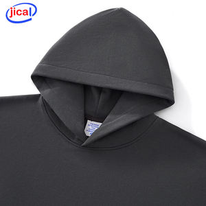 <span class=keywords><strong>Felpa</strong></span> con Cappuccio Oversize da Uomo, Stile Americano 2025, Peso 420g, Lavaggio Batik Blu con Motivo Invecchiato - Product Image 4