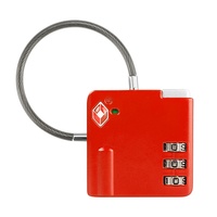 Cadenas portable en alliage de zinc approuvé par la TSA, serrure à combinaison à 3 chiffres TSA529 pour bagages et sacs à dos de voyage internationaux